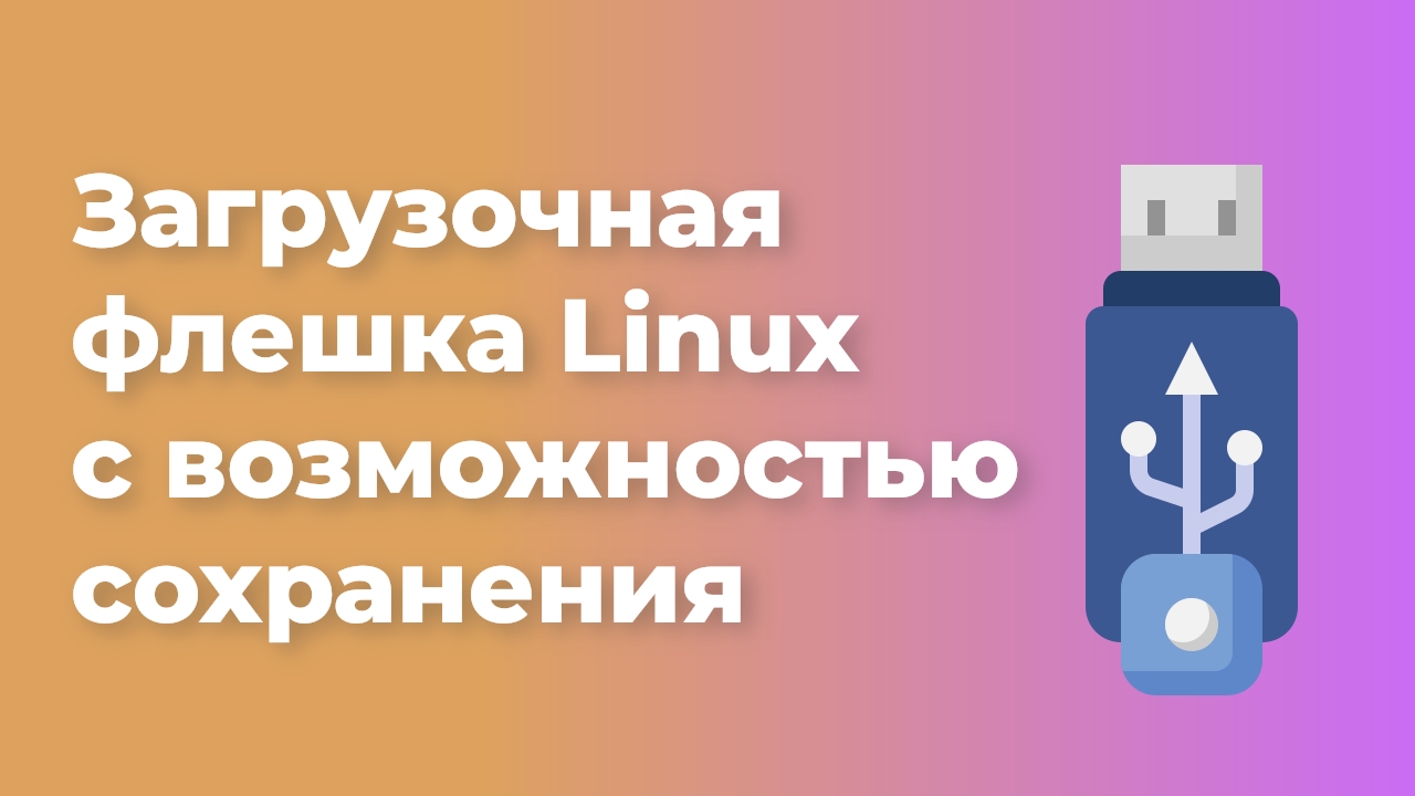 Загрузочная флешка Linux с возможностью сохранения смотреть онлайн