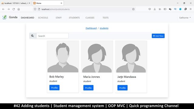 #42 Adding students | Student management system in PHP | OOP MVC | Quick programming tutorial смотреть онлайн
