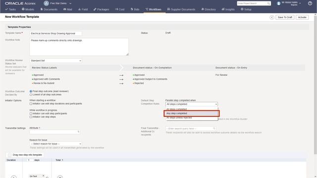 13.1.4 - Workflow template options in more detail in ACONEX || Oracle ACONEX Complete Course смотреть онлайн