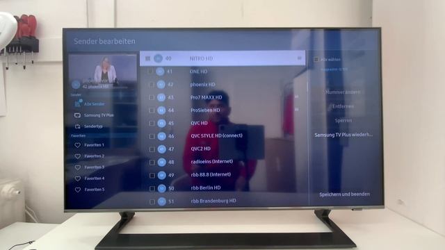 SAMSUNG GQ43Q60BAU QLED TV (Flat, 43 Zoll / 108 Cm, UHD 4K, SMART TV, Sender Suchen Und Sortieren