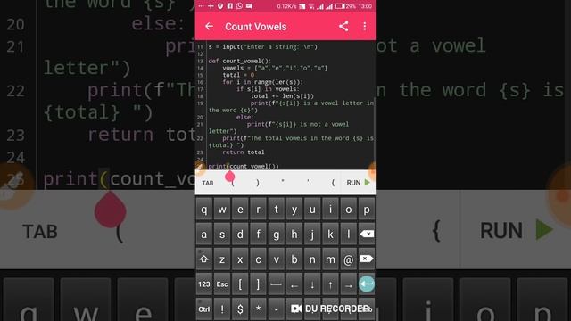 Count Vowel Challenge - Python смотреть онлайн