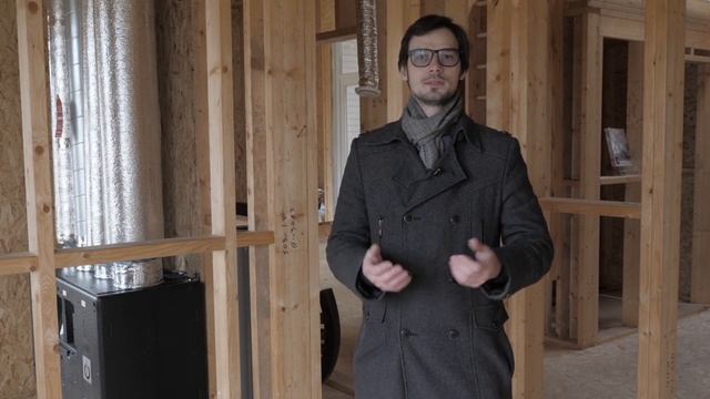 Рекуператор с линейной схемой разводки/подключенными санузлами в каркасном доме Open Village/Дом Ок смотреть онлайн