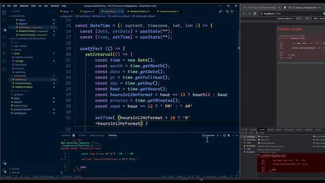 React Native Weather Application 12 - Dynamic Data Storing & Displaying Current Time & Weather Dat смотреть онлайн
