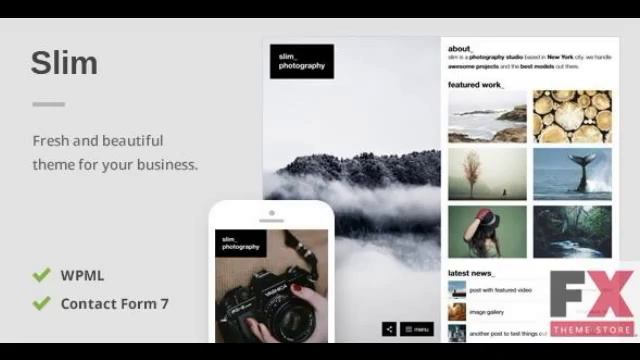 Preview Slim - A Fresh Photography WordPress Theme TFx смотреть онлайн