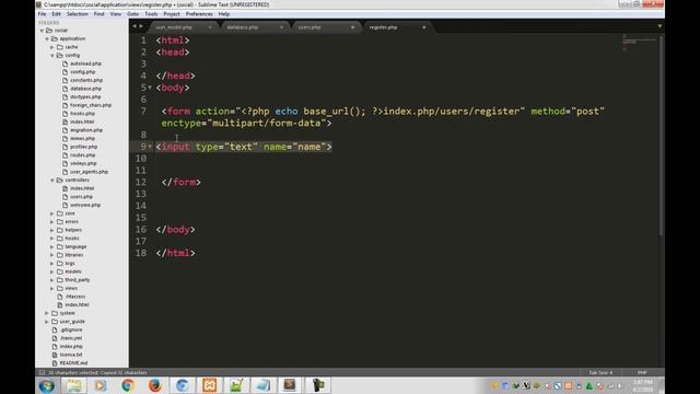 3 Membuat Controller User Register menggunakan PHP CODEIGNITER смотреть онлайн