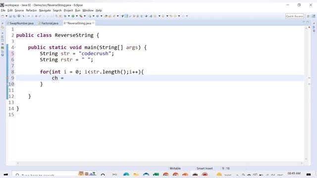 Reverse A String In Java | Program To Reverse A String | Reverse String In Java | Java Interview смотреть онлайн