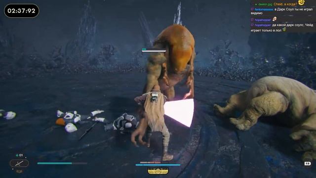 Прохождение: Star Wars Jedi: Survivor (Машинный перевод) (Ep 3) Столкновения с глав гадами и вылеты смотреть онлайн