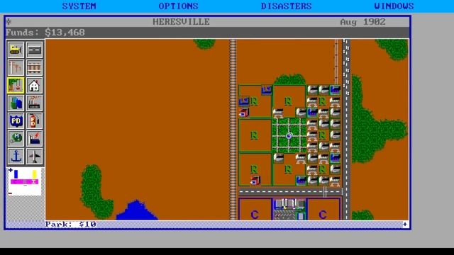 SimCity [1989] PC DOS - 10 minute gameplay - no commentary смотреть онлайн