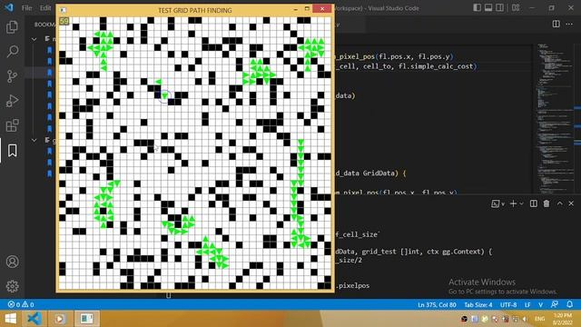 Simple grid pathfinding in v programing language (using astar) part 2 смотреть онлайн
