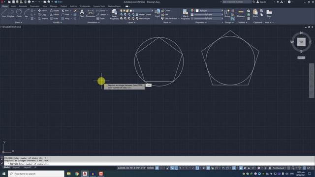 6 Polygon Command in AutoCAD Free AutoCAD Course смотреть онлайн