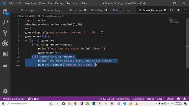 How To Make A Simple Guessing Number Game Using Python смотреть онлайн