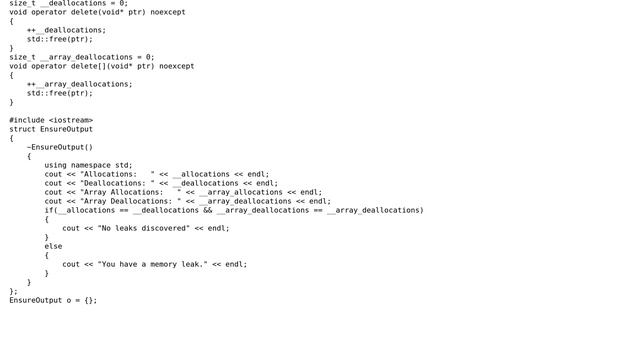 Code Review: Code to check for memory leaks смотреть онлайн