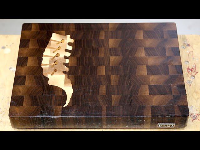 Making "L1-L5" inlaid end grain cutting board смотреть онлайн