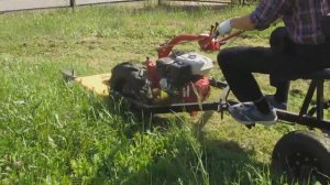 Косилка КРМ 2 c адаптером на мотоблоке МТЗ 09Н