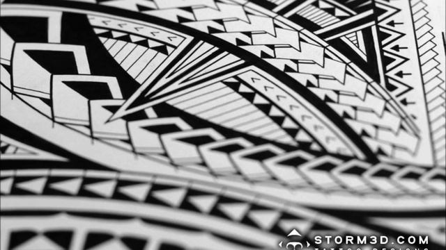 How to draw a Samoan tribal half-sleeve tattoo design смотреть онлайн