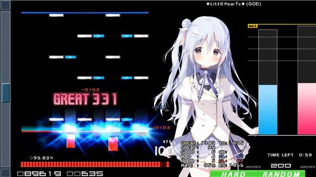 [発狂BMS]★23 ★LittlE HearTs★ (GOD) HARDCLEAR+AAA смотреть онлайн