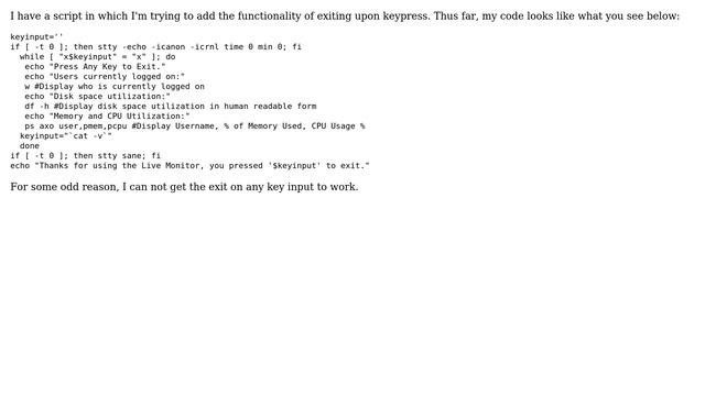 Exiting a running script with any button смотреть онлайн