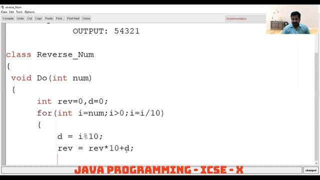 REVERSE A NUMBER IN JAVA | ICSE | BLUEJ | CLASS 10 смотреть онлайн