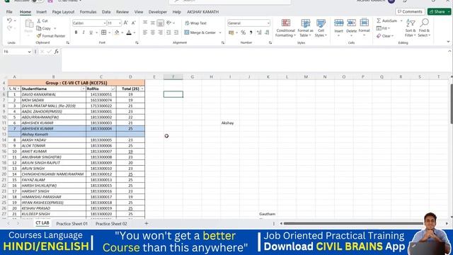 Fill l Row Insertion l Column Insertion II ( Part-3) II Excel Tutorial II смотреть онлайн