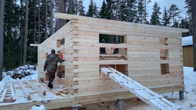 Дом из Бруса 6 на 9 под Усадку. Обзор Комплектации из Профилированного Бруса 190х145. СК Моя Усадьб смотреть онлайн