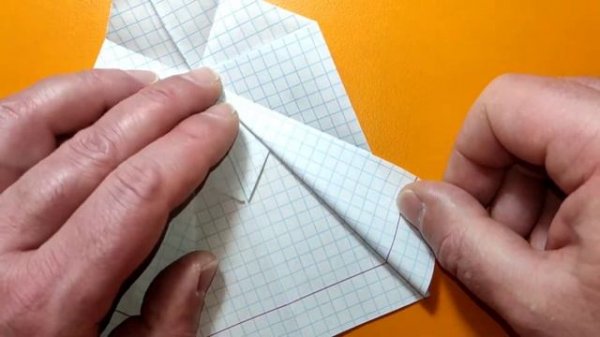 Самолёт из тетрадного листа. АСМР оригами. Plane from a notebook sheet.  ASMR origami.