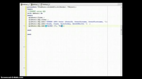 How to do an SQL INSERT in Delphi