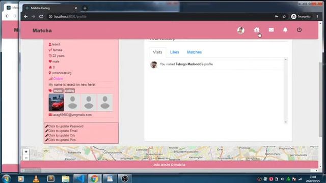 WeThinkCode_ - Matcha Project - Dating Website смотреть онлайн