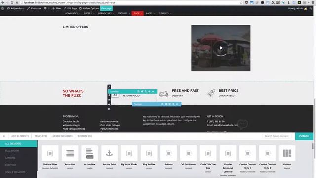 Shop Features (Page Builder Element in Kallyas WordPress theme v4.0 ) смотреть онлайн