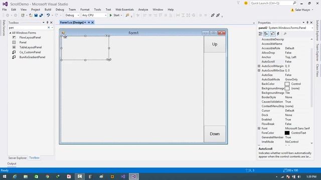 C# - Scrolling a Flow layout Panel using Buttons in WinForm App смотреть онлайн