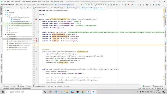 Firebase Cloud Messaging to send Notification in Android by Easiest Way смотреть онлайн