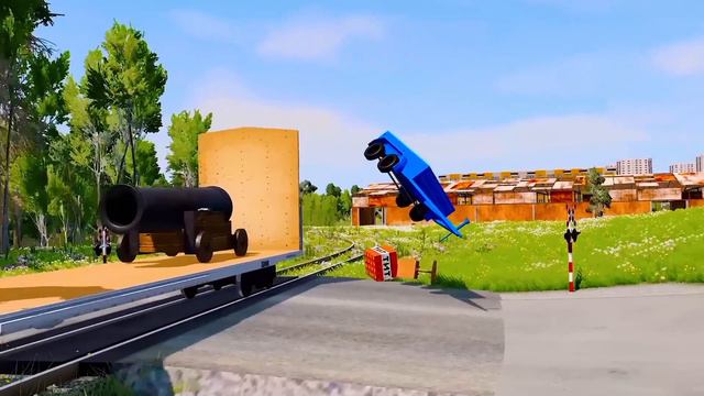 Monster Trucks Flatbed Trailer Truck Rescue - Big & Small McQueen Thomas Train - Cars vs Slide Colo смотреть онлайн