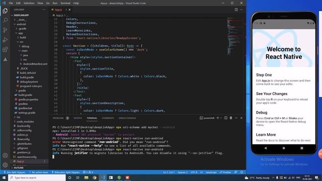 Configure Deep-linking in react-native android apps смотреть онлайн