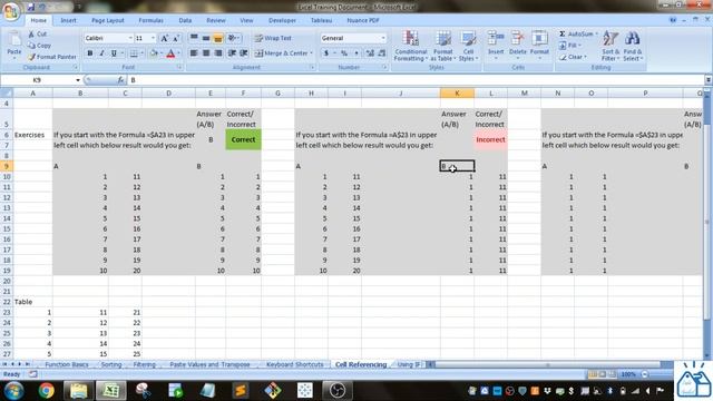 Excel - Cell Referencing Exercises смотреть онлайн