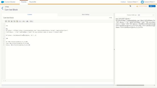 BuildRowSetFromJSON & HTTPGET Functions in Salesforce Marketing Cloud смотреть онлайн