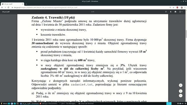 Matura z informatyki, 2011 [Python] смотреть онлайн