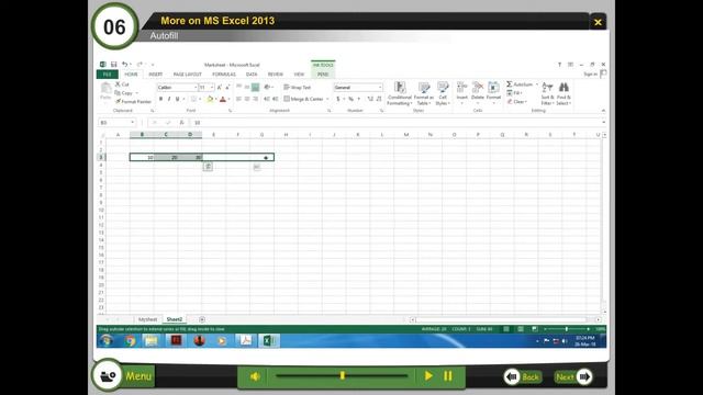 Class 6 Chapter 6 More on Ms Excel 2013 Part 1 смотреть онлайн