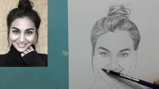 CARA menggambar ARIEL TATUM menggunakan GRID/SKALA dengan MUDAH смотреть онлайн
