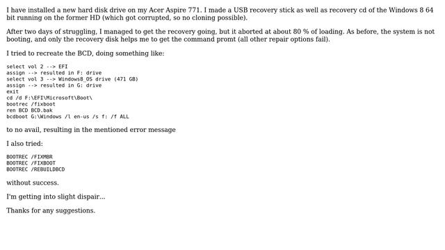 Windows 8: BFSVC Error: Could not open the BCD template store. Status = [c000000f] (2 Solutions!!) смотреть онлайн