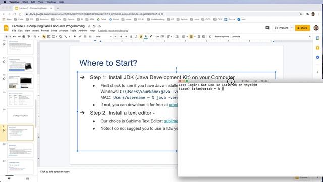Java Introduction 2: Installing JDK and SublimeText смотреть онлайн