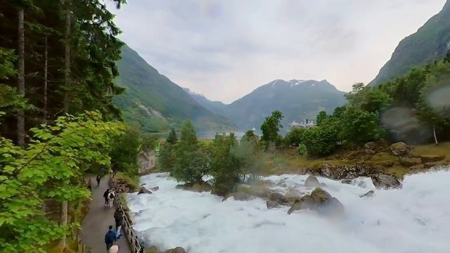Fossevandring Geiranger.Norway. смотреть онлайн