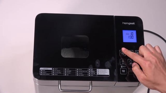 Homgeek High-end 2lb Professional Bread Maker Programmable Breadmaker Stainless Steel Bread Machine смотреть онлайн