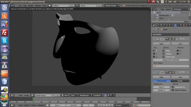 blender моделирование лица смотреть онлайн