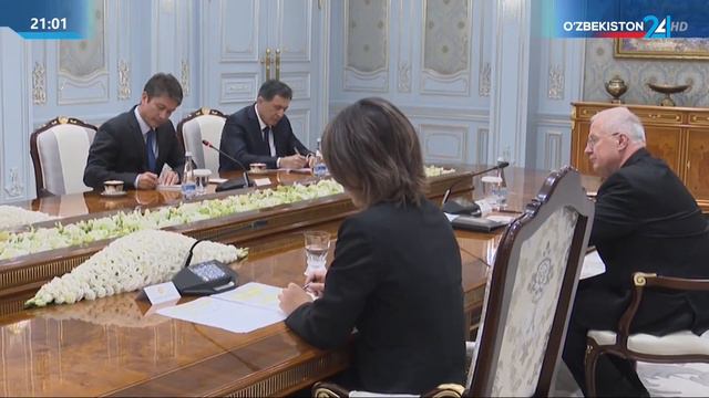 Президент Германия федерал ташқи ишлар вазири бошчилигидаги делегацияни қабул қилди смотреть онлайн