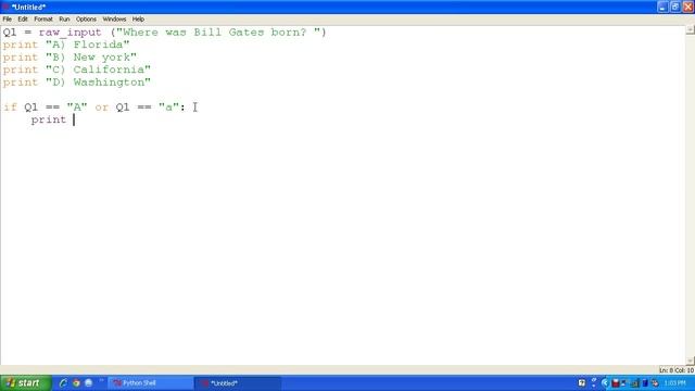 Python - 15 - How to make a simple Quiz in Python смотреть онлайн