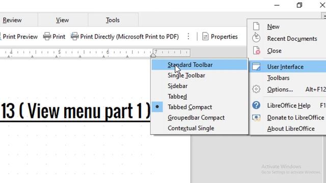 LibreOffice writer tutorial 13 ??♂ view menu part 1 || in hindi || by dev bind || tech dev смотреть онлайн