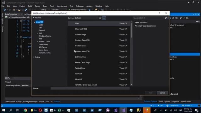 Web API & Backend To Return a List as jSon using MVC with Entity Framework смотреть онлайн