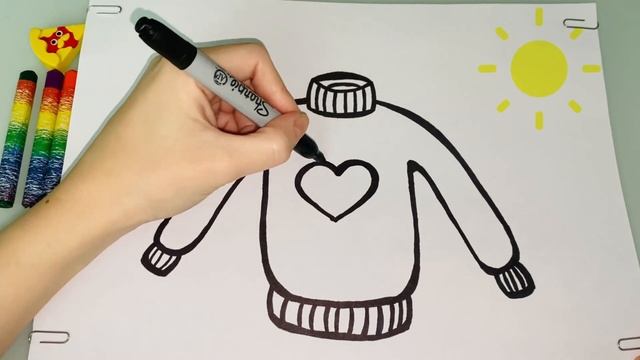 Bolalar uchun Kozok rasm chizish/Drawing Sweater for children/Рисование Свитера для детей смотреть онлайн