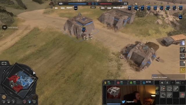 CoH3 Wehrmacht: Chaotic game with Stosstruppen & Tiger смотреть онлайн
