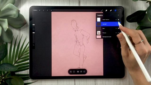 How To Draw A Line Art Couple Picture • Easy Digital Art Tutorial • Valentine's Day Art смотреть онлайн
