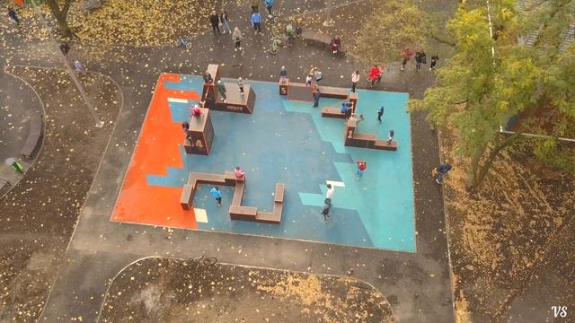 Урбан-парк по бульвару Юрьева. Паркур-трасса. Тамп-трек. Новые Дома. Фонтан смотреть онлайн